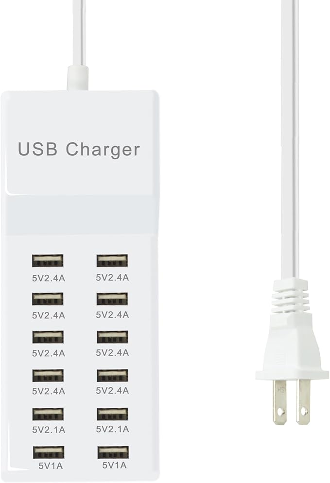 Multiple USB Charger Station 12 multiport Charger Station Hub by FRISATPOW