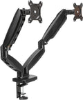 Amazon Basics Gas Spring Dual Computer Monitor Arm Mount, Adjustable, Holds up by AmazonBasics