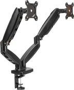 Amazon Basics Gas Spring Dual Computer Monitor Arm Mount, Adjustable, Holds up by AmazonBasics