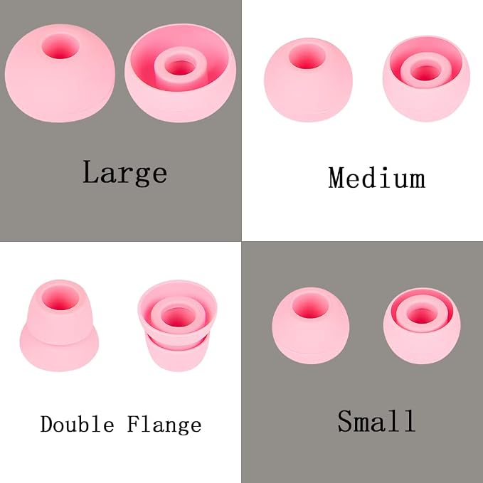 4 Pairs Silicone Earbud Tips Replacement Earbuds Cap Ear Tips Compatible - Image 3