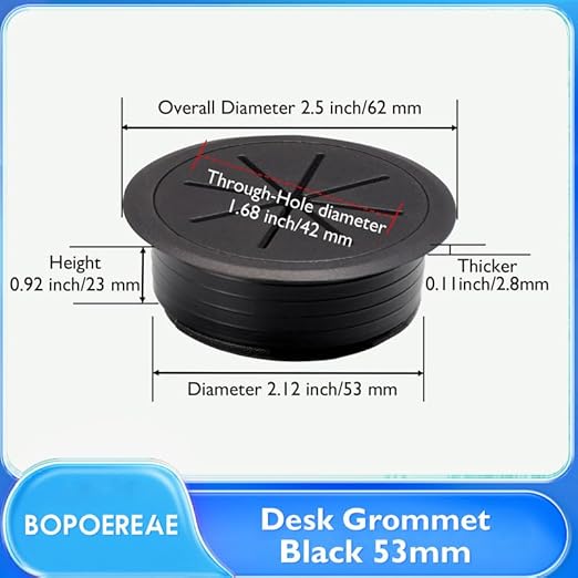 Desk Grommet 2-1/16", Desk Hole Cover - Image 8