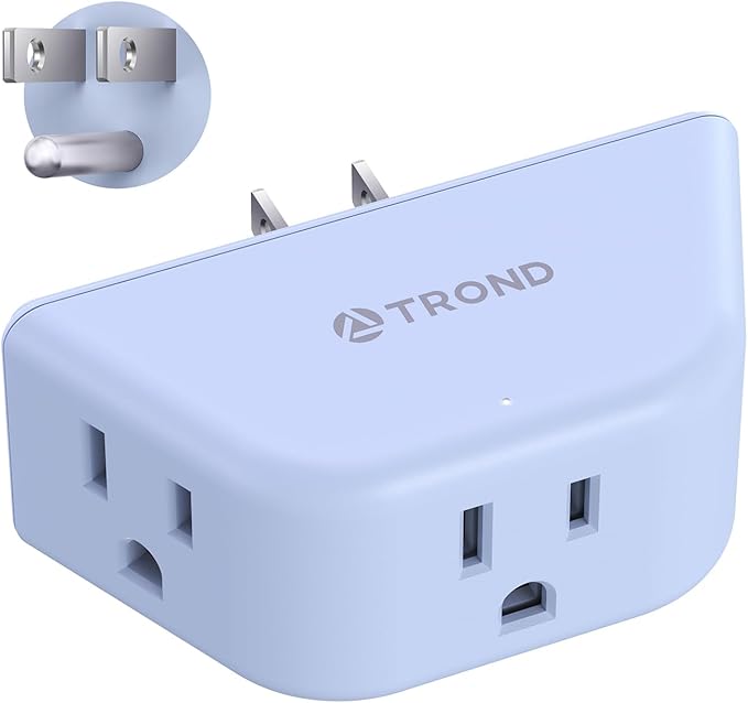 TROND Outlet Extender, 3 Way Angled Wall Plug Splitter, 3-Prong Grounded Outlet by TRONDOfficial