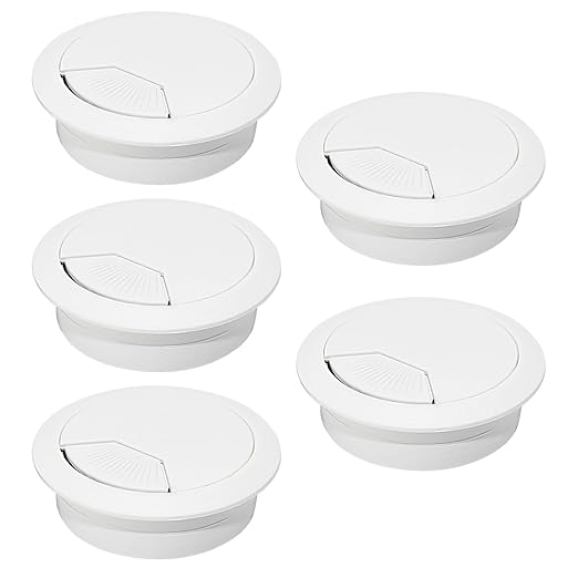 5 Pcs Desk Grommet 2" / 50 mm, Desk Cord Hole Cover, Cable Grommet ABS Plastic by EASYEAH