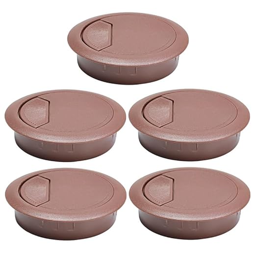 5 Pcs Desk Grommet 2-3/8" / 60 mm, Desk Cord Hole Cover, Cable Grommet ABS by EASYEAH