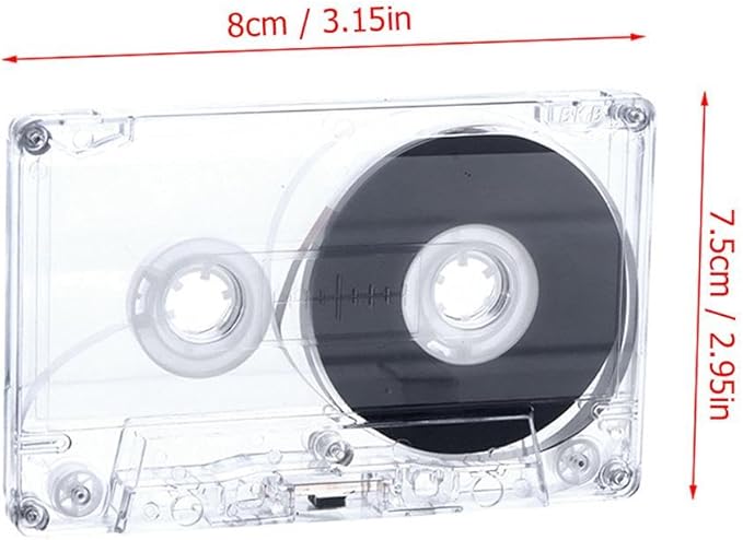 Blank Cassette Tape Case, 45/60/90 Minutes Clear Audio Recording Tape, Empty - Image 9