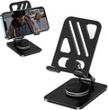 Adjustable Phone Stand with 360 Rotating Base Portable Foldable Carbon Steel by YZLELEQ