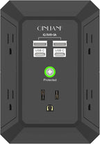 USB Wall Charger, Surge Protector, QINLIANF 5 Outlet Extender by QINLIANF