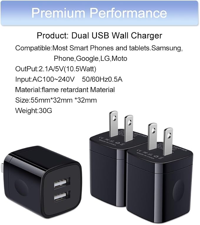 USB Wall Charger Box, Samsung S25 A15 5G A35 A14 S24 S23 S22 S21 FE/Ultra - Image 4