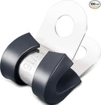 100PCS Cable Clamps 3/16 Inch 304 Stainless Steel Cable Clamps Rubber Coated by OURU