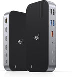 Laptop Docking Station, 16 in 1 Docking Station USB C Docking Triple Monitor by LIONWEI