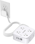 10 Ft Surge Protector Power Strip by YISHU