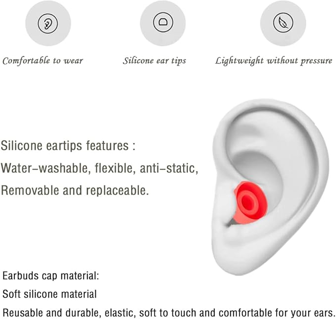 Replacement Earbud Tips Eargels Earpads Compatible - Image 5