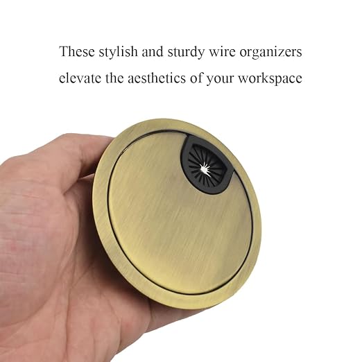 HAHIYO 1Pcs 3.15Inch/80mm Bronze Zinc Alloy Desk Grommet Wire Grommet Cable - Image 7