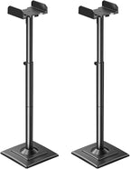 MOUNTUP Universal Speakers Stands Pair 34" to 43.3" Height Adjustable Holds by MOUNTUP