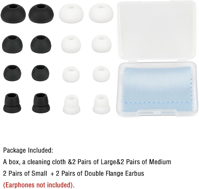 Replacement Earbud Tips Silicone Ear Tips Earbuds Buds Set Compatible - Image 7