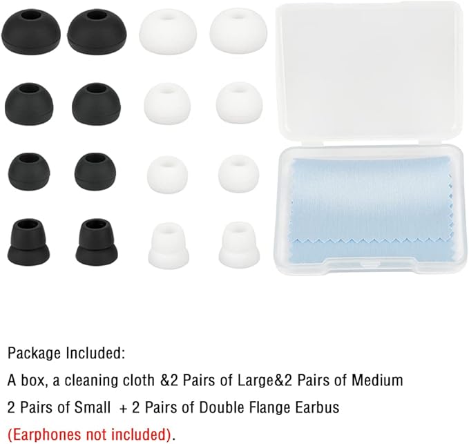 Replacement Earbud Tips Silicone Ear Tips Earbuds Buds Set Compatible - Image 8