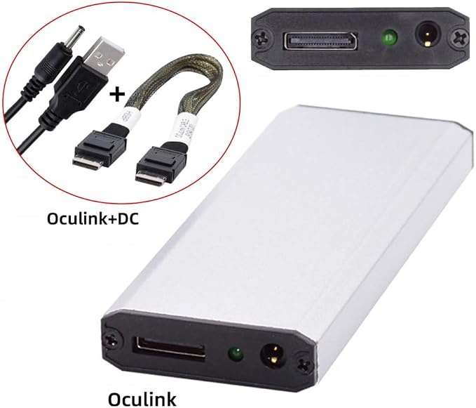 CY External Oculink SFF-8612 SFF-8611 to M.2 NGFF M-Key to NVME PCIe SSD 2280 - Image 6
