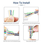 Cat6 RJ45 Keystone Jacks Toolless 25-Pack, Female RJ45 Connectors, Ethernet - Image 9