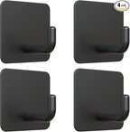 VIS'V Adhesive Hooks, Metal Shower Wall Stick on Hooks, Waterproof, 2 Extra by VISV