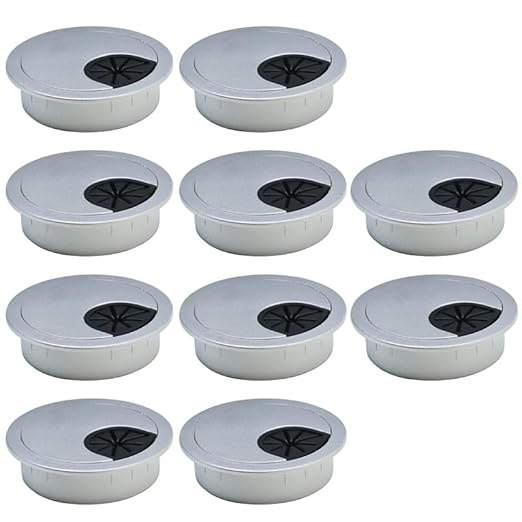 10 Pcs Desk Grommet 2-3/8" / 60 mm, Desk Cord Hole Cover, Cable Grommet ABS by EASYEAH