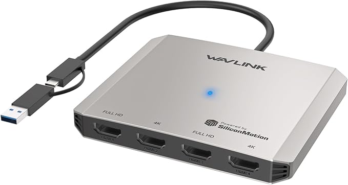 WAVLINK USB C to Quad HDMI 4K Adapter, Universal USB A to HDMI Docking Dual by WAVLINK%C2%AE