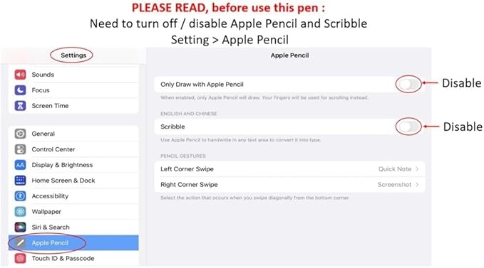 Black Stylus Pen Pencil 1st Gen Generation Replacement - Image 9