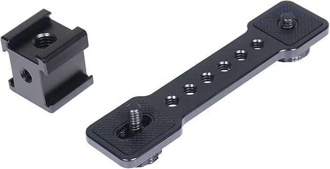 3 Port Cold Shoe Mount Plate for Camera LED Monitor Microphone etc., Aluminum - Image 8