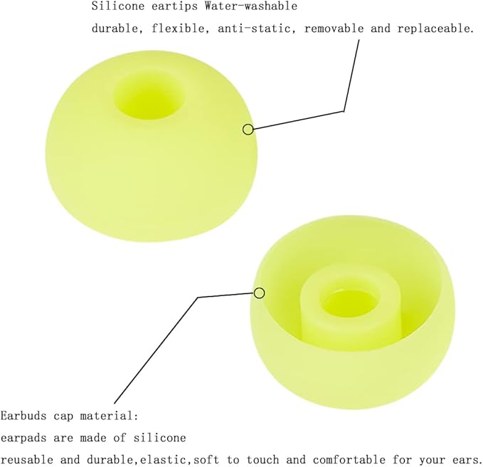 4 Pairs Silicone Replacement Earbud Tips Earbud Cap Compatible - Image 6