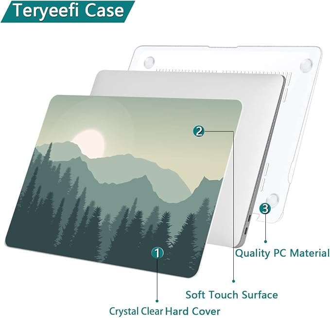 Teryeefi Compatible with MacBook Pro 13 inch Case 2022 2020-2016 Release Model: - Image 6