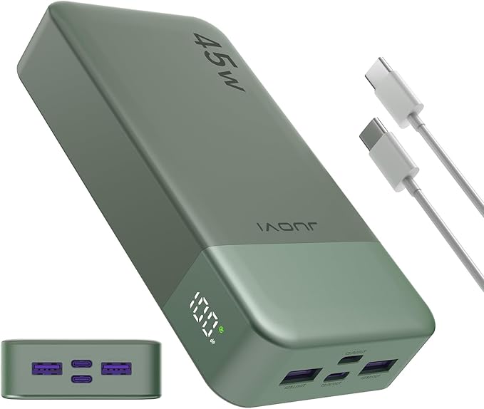 Power Bank, 20000mAh 45W Portable Charger, PD3.0 QC4.0 Fast Charging by JUOVI