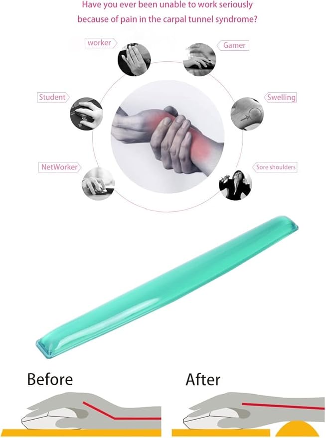 Silicone Gel Mouse Wrist Rest Plus Mouse Wrist Support Pad Office, Mac - Image 3