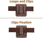 Universal Phone Holster Phone Pouch Case Belt Clip Belt Loops Card Slot Faux - Image 4
