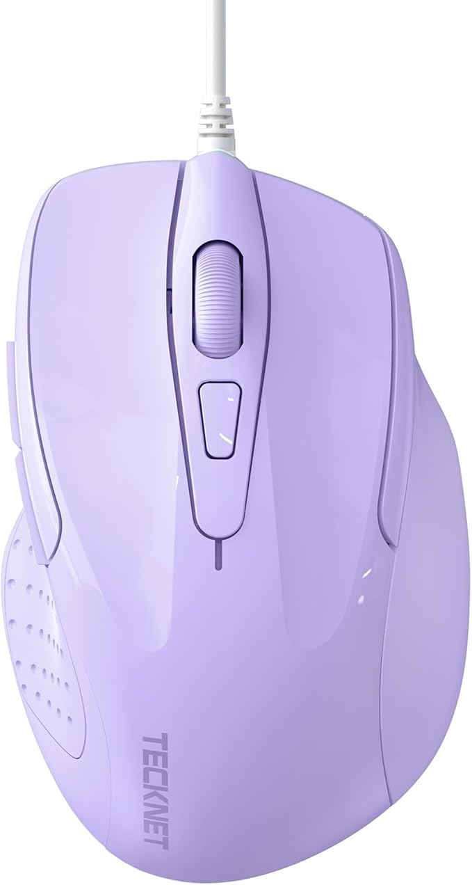 TECKNET Wired Mouse, 6-Button Corded by Tecknet