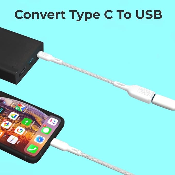 BLACK+DECKER USB C to USB A Adapter, USB C Male to USB Female Adapter Nylon - Image 7