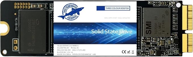 Dogfish 512GB NVMe SSD for MacBook PCIe Gen3x4 M.2 2280, Internal SSD for by THREE+COLOUR+DOGFISH