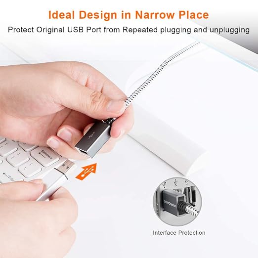 CableCreation [2-Pack Short USB 3.0 Extension Cable Right Angle, 1FT Male to - Image 3