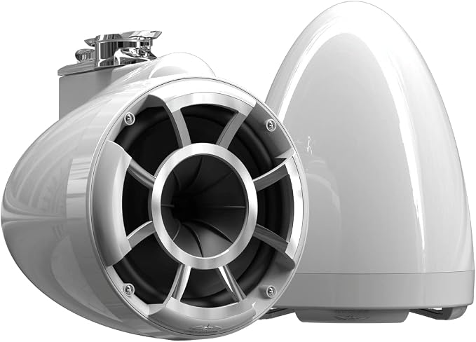 wet sounds Rev 8 White V2 Revolution Series 8" White Tower Speakers w/Swivel by wetsounds