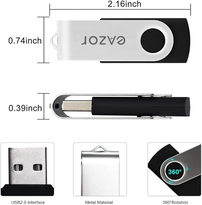 64 GB Flash Drive USB Flash Drive Thumb Drive 5 Pack 64GB USB Memory Stick USB - Image 5