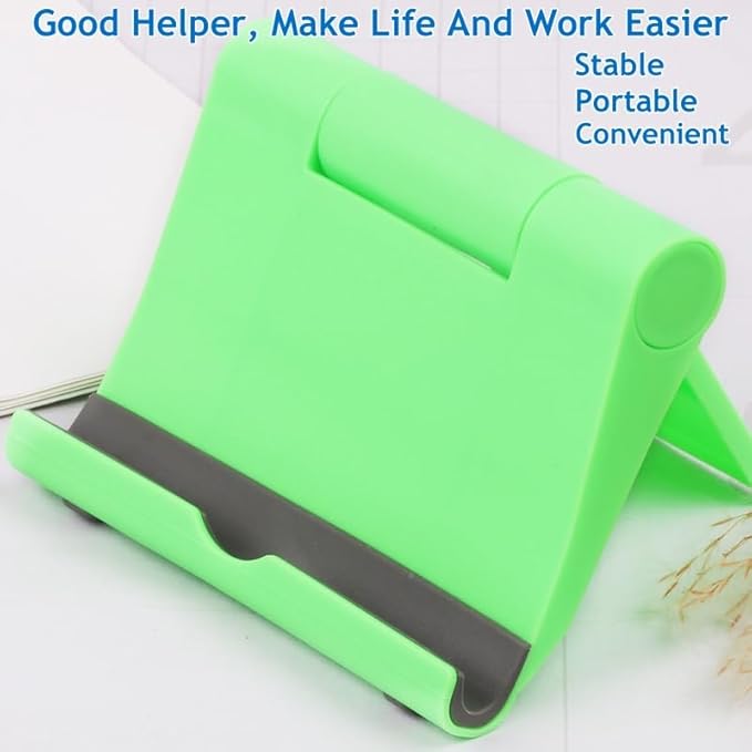 Cell Phone Stand for Desk Foldable Cell Phone Holder Desk Tablet Holder Mobile - Image 3