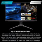 Acer Predator Gaming Monitor | 27" UHD 3840 x 2160 IPS | AMD FreeSync Premium | - Image 3