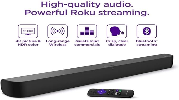 Roku onn Smart Soundbar with Built-in 4K Streaming Media Player - Image 2