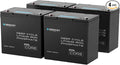 Renogy 4PCS 12V 100Ah LiFePO4 Lithium Battery Mini Size, 100A BMS by RenogySolar