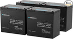 Renogy 4PCS 12V 100Ah LiFePO4 Lithium Battery Mini Size, 100A BMS by RenogySolar