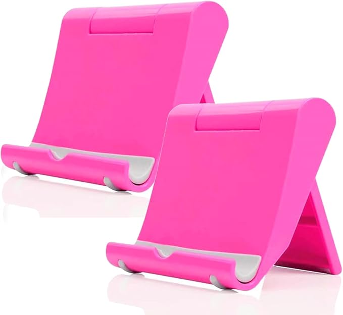 Cell Phone Stand for Desk 2 Pack Mobile Phone Holders Desktop Tablet Stand by JUSDIQIR