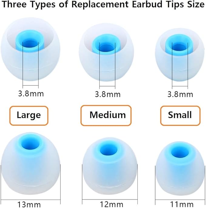 9 Pairs Earbuds Replacement Tips SML, Soft Comfortable Silicone Earbud Tips Fit - Image 3
