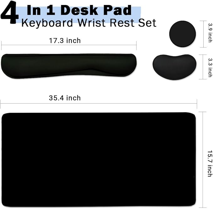 Large Mouse Pad and Keyboard Wrist Rest, Desk Pad - Image 5