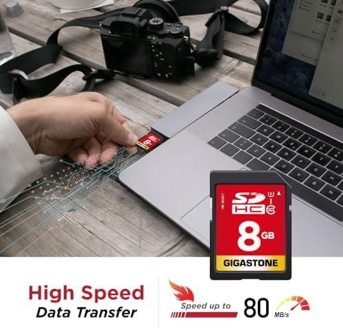 GIGASTONE 8GB SD Card 50-Pack UHS-I U1 Class 10 SDHC Memory Card Full HD Video - Image 3