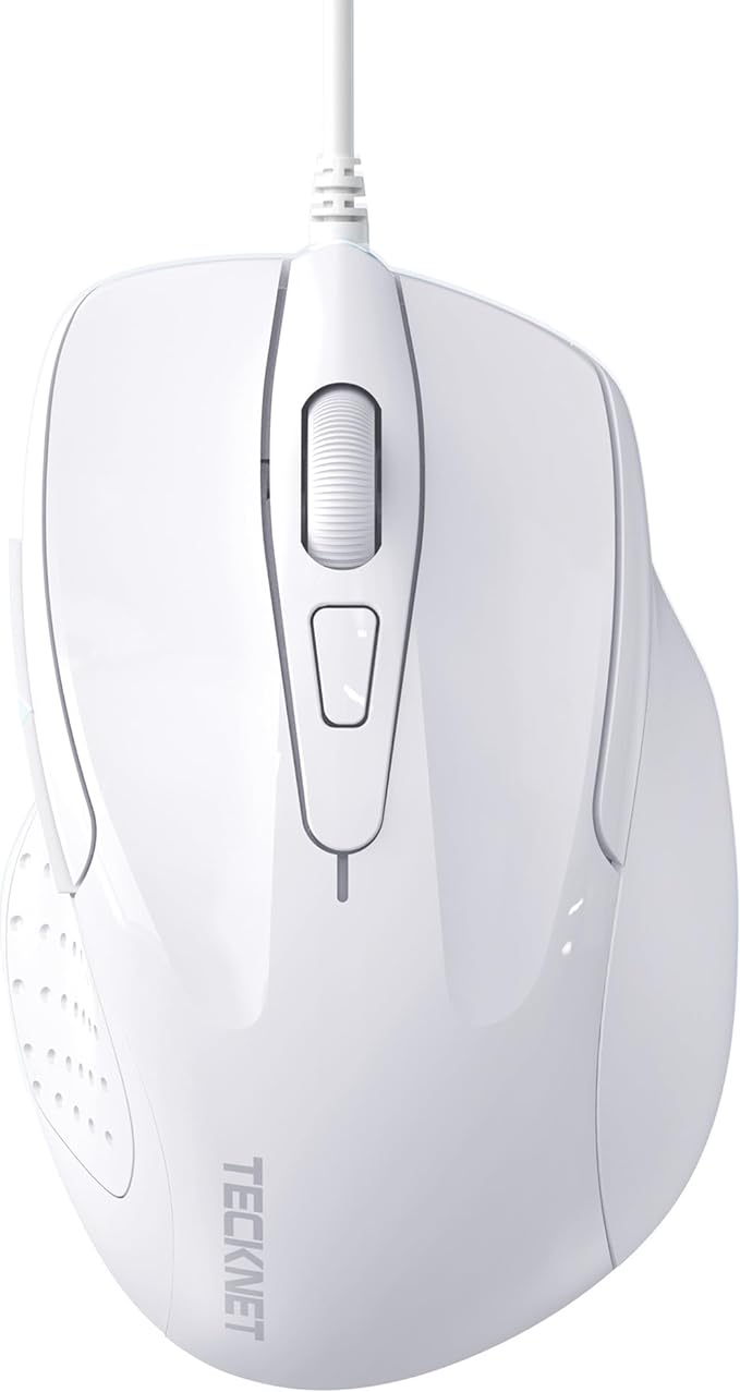 TECKNET USB Wired Mouse, 6-Button Corded Mouse by Tecknet