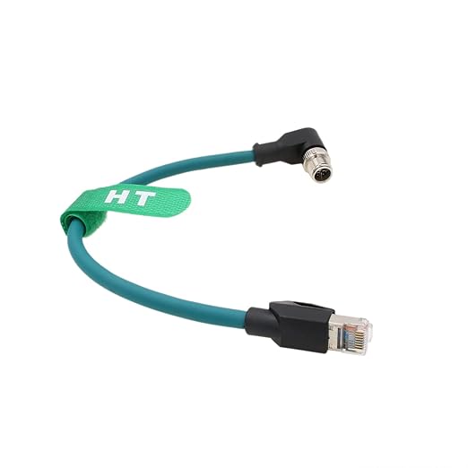 Ethernet Right Angle M12 8 Pin X-Coded RJ45 CAT-7e GigE High Speed Cable - Image 6