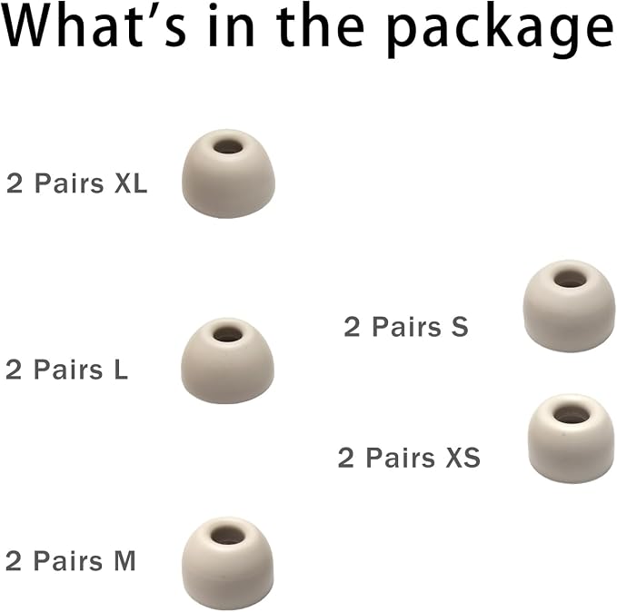 Replacement Earbud Tips for Powerbeats Pro 2 Ear Tips – XL/L/M/S/XS Silicone - Image 6